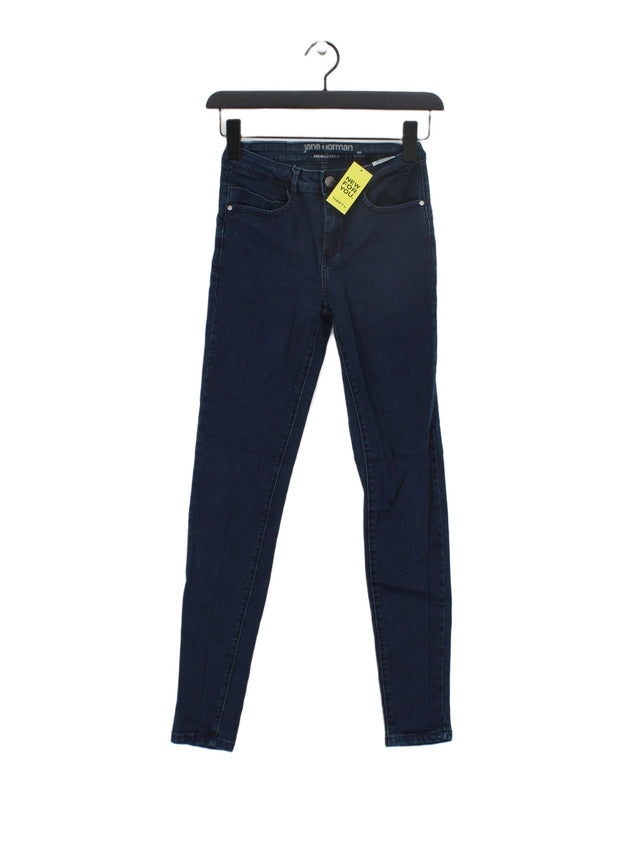 Jane Norman Women's Jeans UK 8 Blue Cotton with Elastane