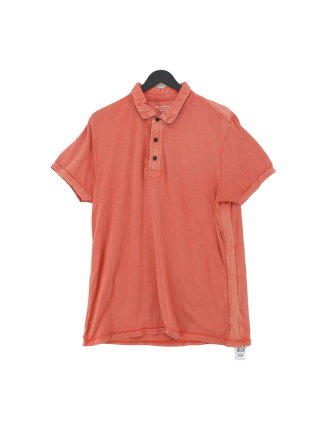 Rocha.John Rocha Men's T-Shirt M Orange 100% Cotton