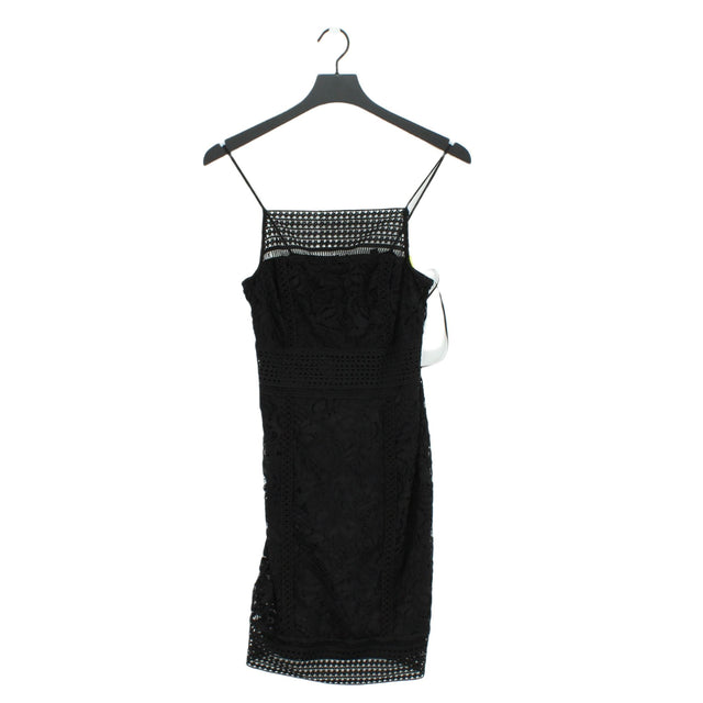 Topshop Women's Mini Dress UK 10 Black Nylon with Elastane