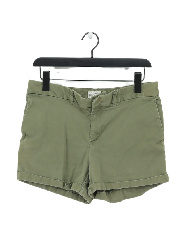 Jack Wills Women's Shorts UK 12 Green 100% Cotton