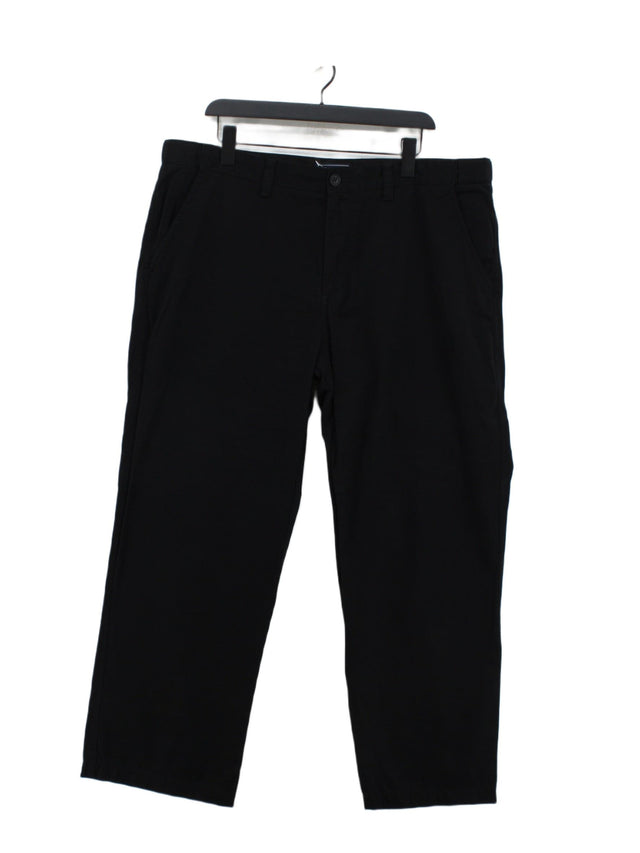 Maine Men's Suit Trousers W 42 in; L 30 in Black 100% Cotton