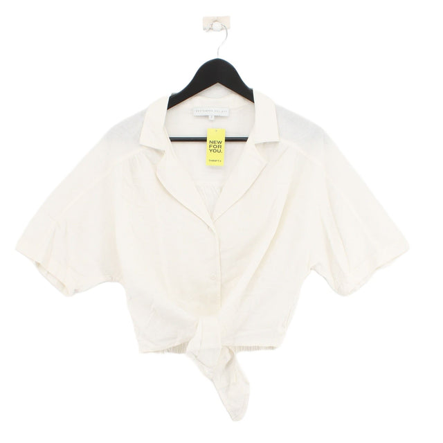 Designers Society Women's Shirt S White Linen with Viscose