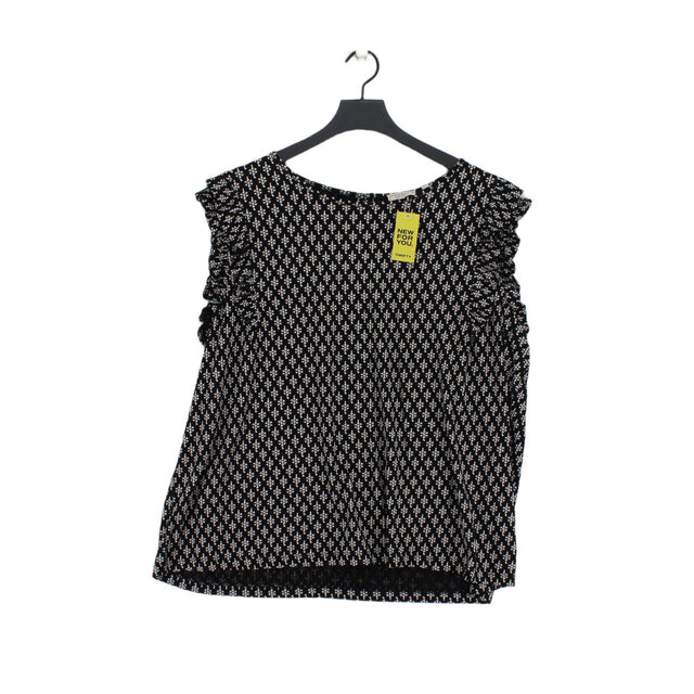 FatFace Women's T-Shirt UK 20 Black Cotton with Lyocell Modal