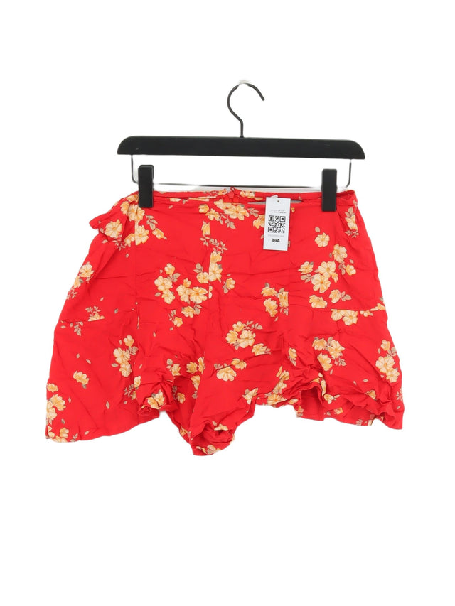 Clockhouse Women's Shorts UK 12 Red 100% Other