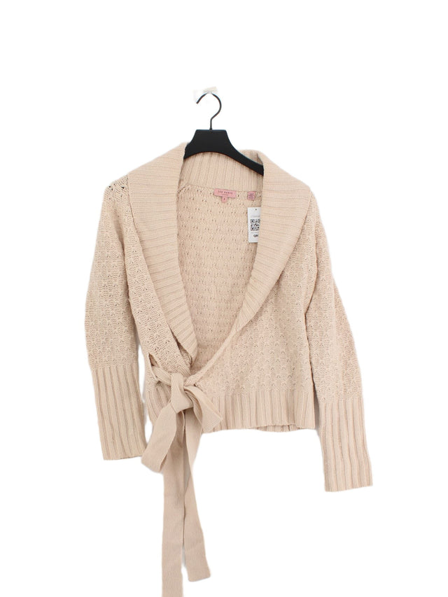 Ted Baker Women's Cardigan UK 10 Cream Cashmere with Other