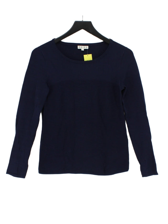 Reiss Women's Jumper S Blue Viscose with Nylon