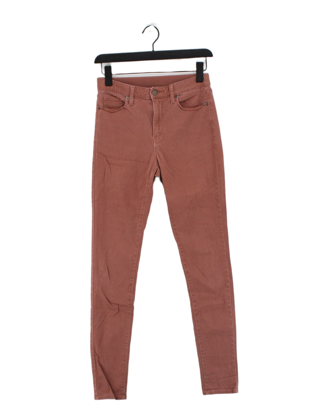 Uniqlo Women's Trousers S Brown Cotton with Spandex