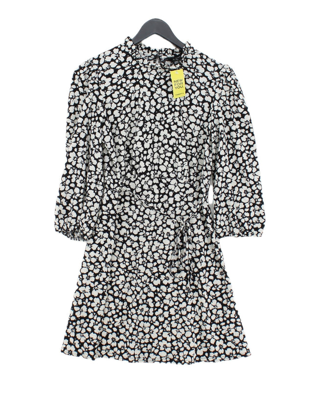 New Look Women's Midi Dress UK 10 Black Polyester with Elastane