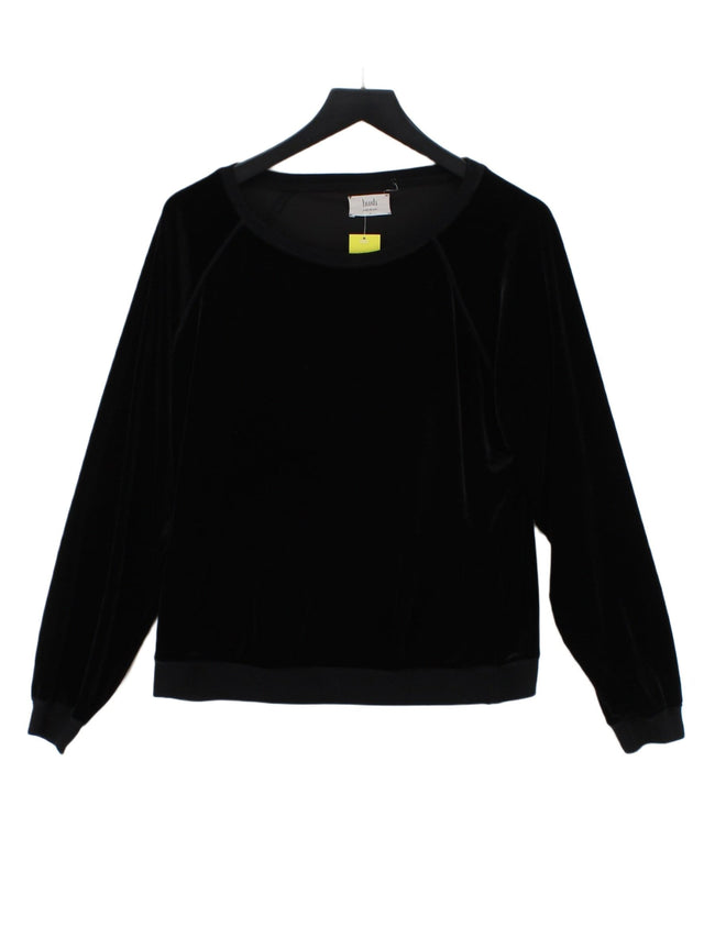 Hush Women's Jumper L Black Polyester with Elastane