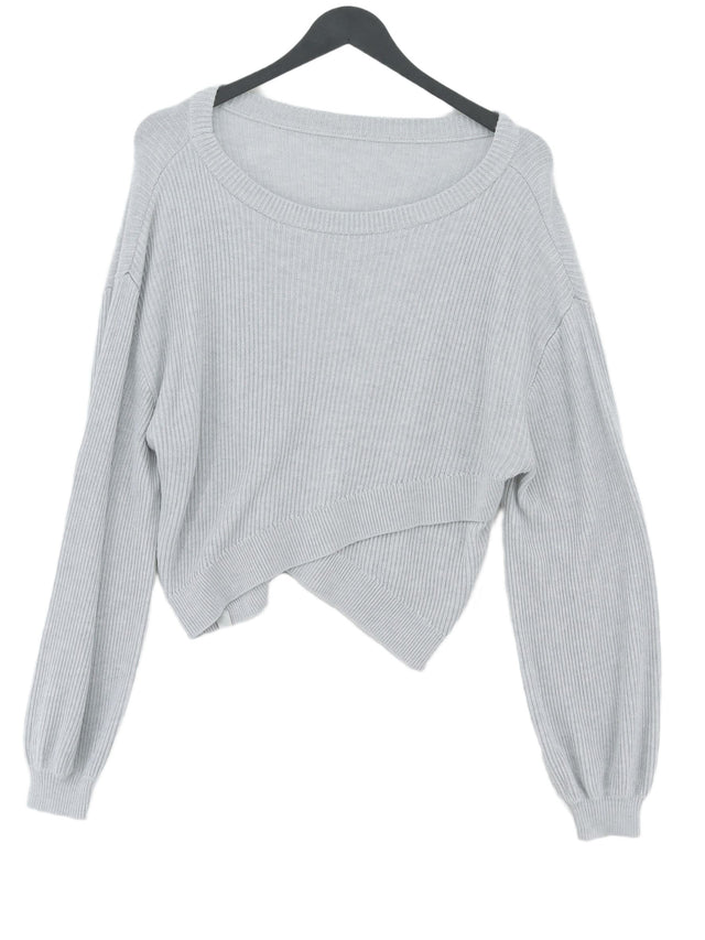 Lululemon Women's Jumper UK 8 Grey Cotton with Cashmere, Elastane