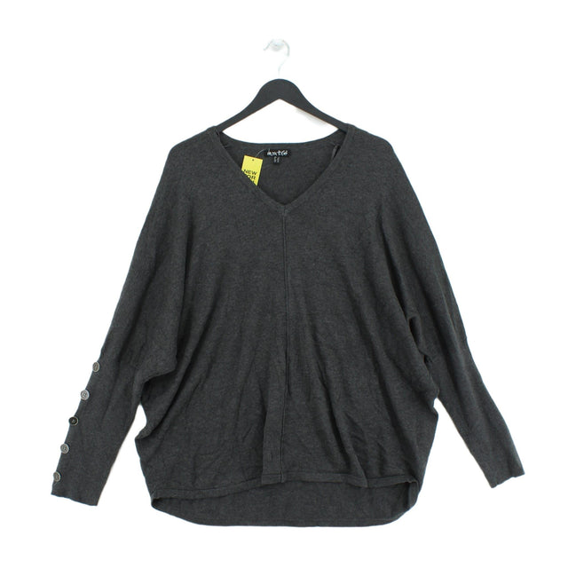 Marble Women's Jumper UK 4 Grey 100% Cotton