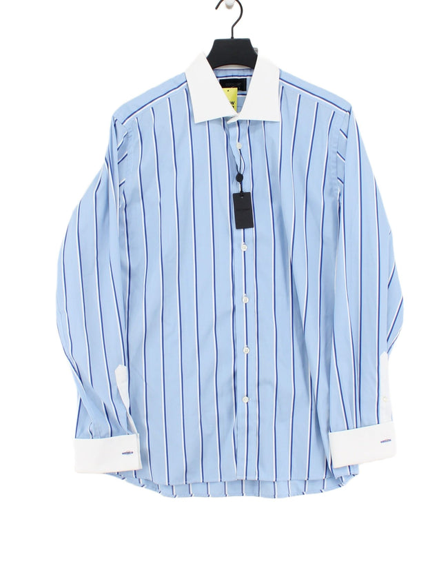 Duchamp Men's Shirt Chest: 42 in Blue 100% Cotton
