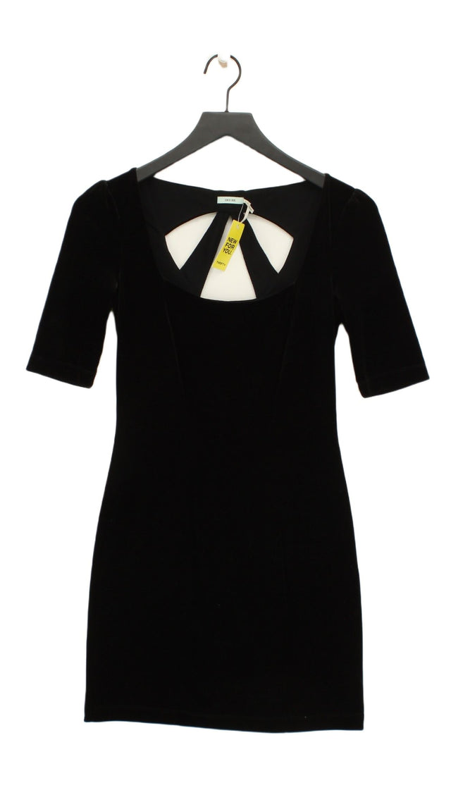 Kimchi Blue Women's Mini Dress S Black Polyester with Nylon, Spandex