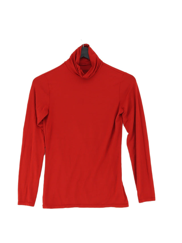 HEATTECH Women's Top S Red Polyester with Acrylic, Elastane, Viscose