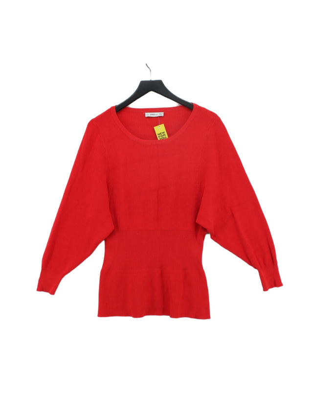 Zara Women's Top M Red Viscose with Nylon