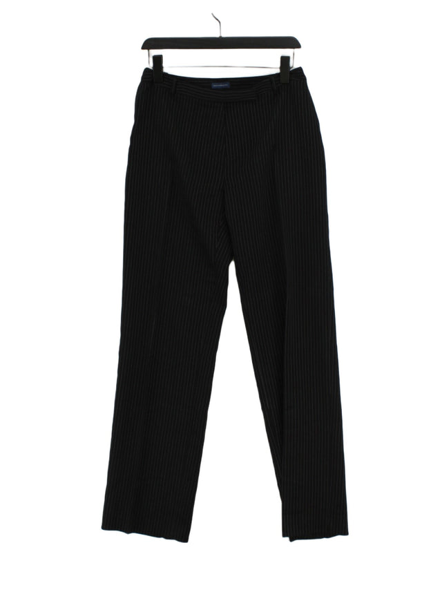 Adolfo Dominguez Women's Trousers UK 18 Black Polyester with Rayon