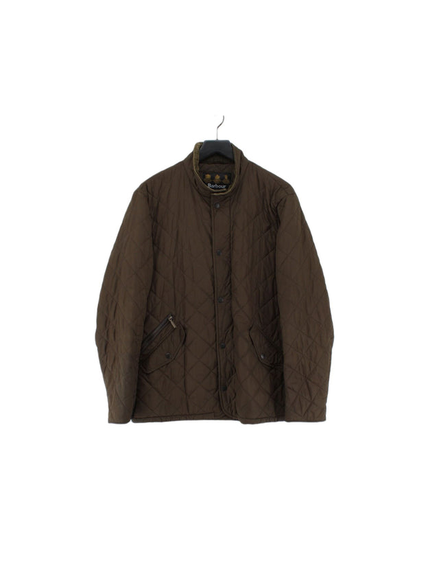 Barbour Men's Coat L Tan Other with Polyester