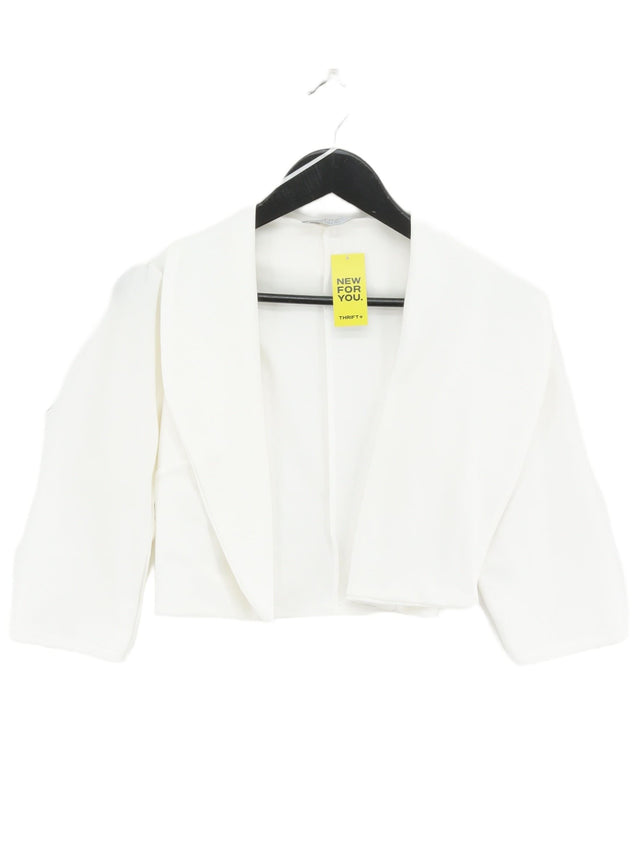 Quiz Women's Blouse UK 12 White Polyester with Elastane