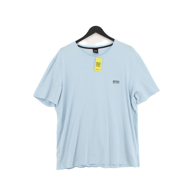 Hugo Boss Men's T-Shirt XL Blue Cotton with Elastane