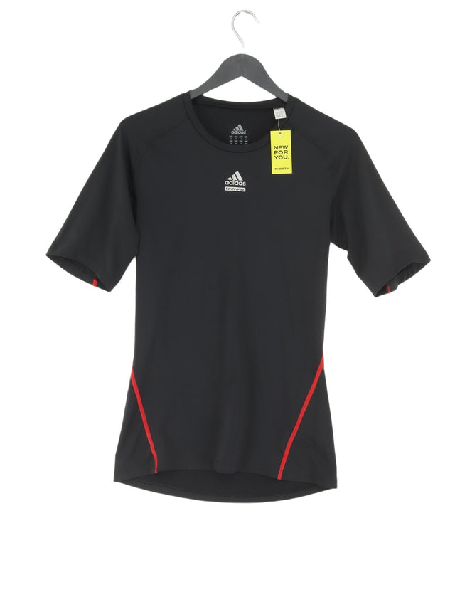 Adidas Women's T-Shirt M Black Polyester with Spandex