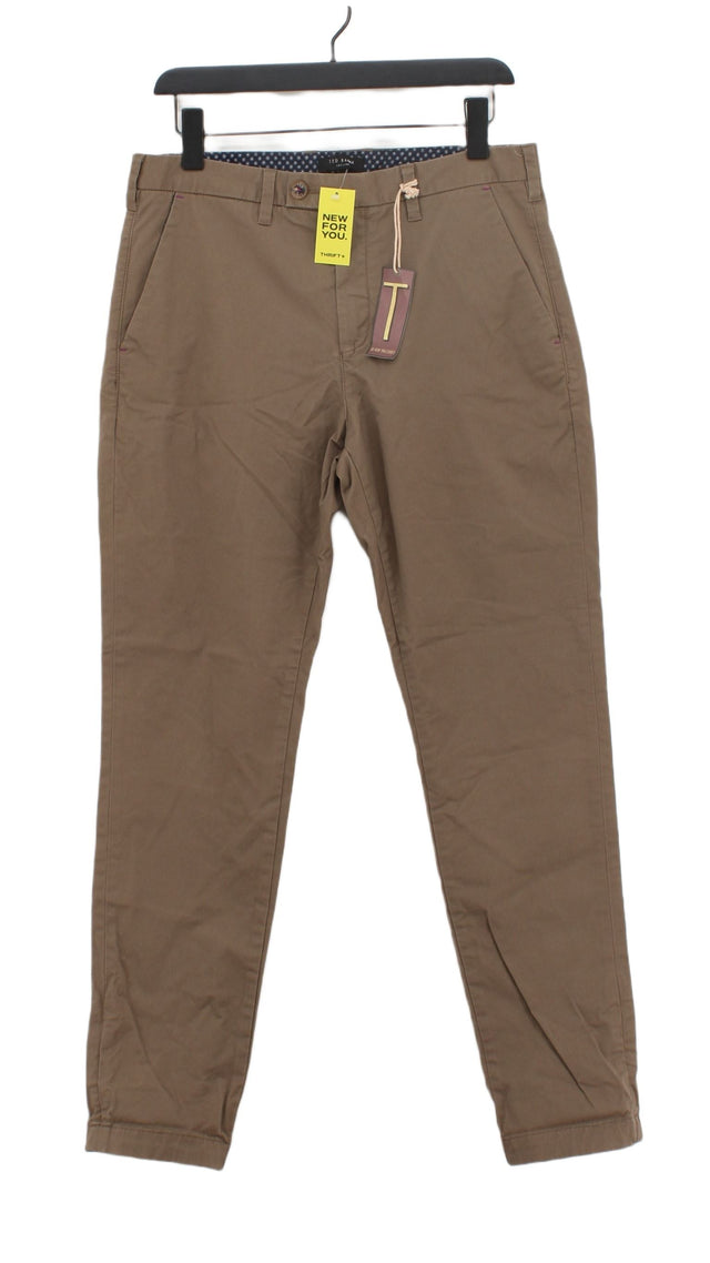 Ted Baker Men's Trousers W 33 in Tan Cotton with Elastane