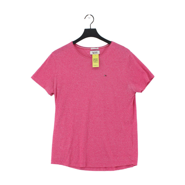 Hilfiger Denim Men's T-Shirt L Pink 100% Other