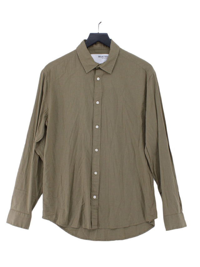 Selected Homme Men's Shirt M Green 100% Other