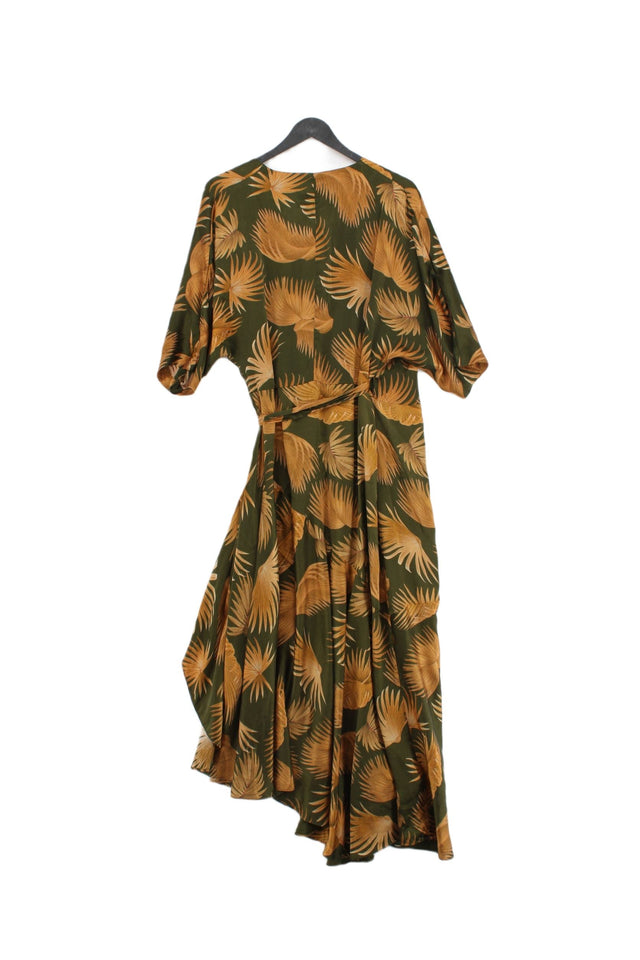 Ginger & Smart Women's Maxi Dress UK 12 Green 100% Silk