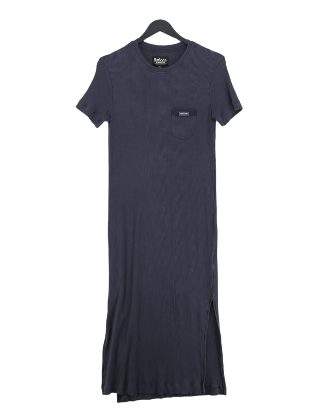 Barbour Women's Midi Dress UK 8 Blue Viscose with Elastane