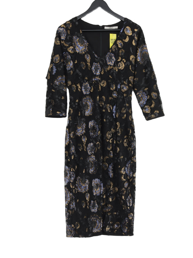 Uterque Women's Midi Dress M Black 100% Polyester