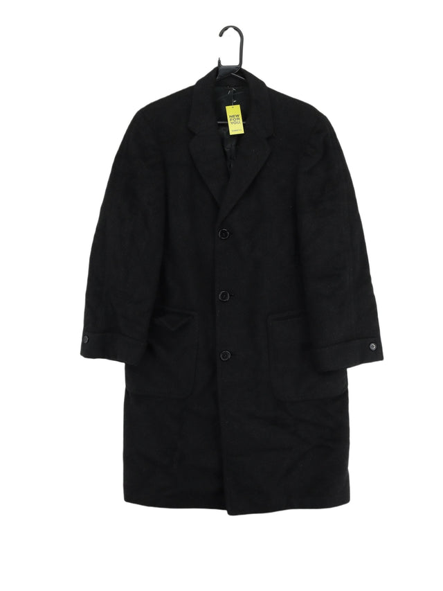 Vintage Men's Coat Chest: 46 in Black 100% Other