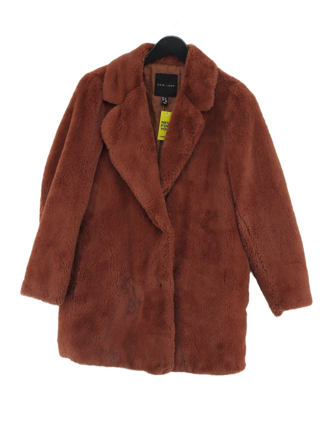 New Look Women's Coat UK 6 Brown 100% Polyester
