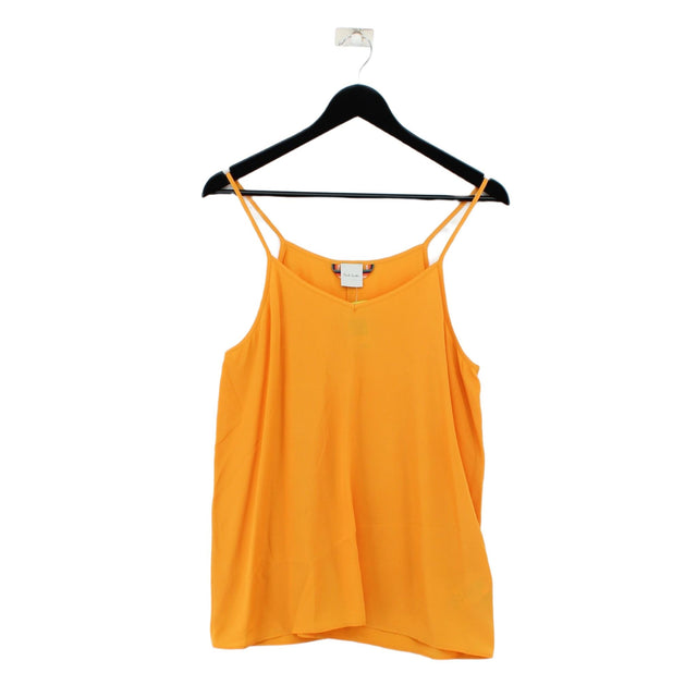 Paul Smith Women's T-Shirt UK 16 Orange Silk with Other, Polyamide