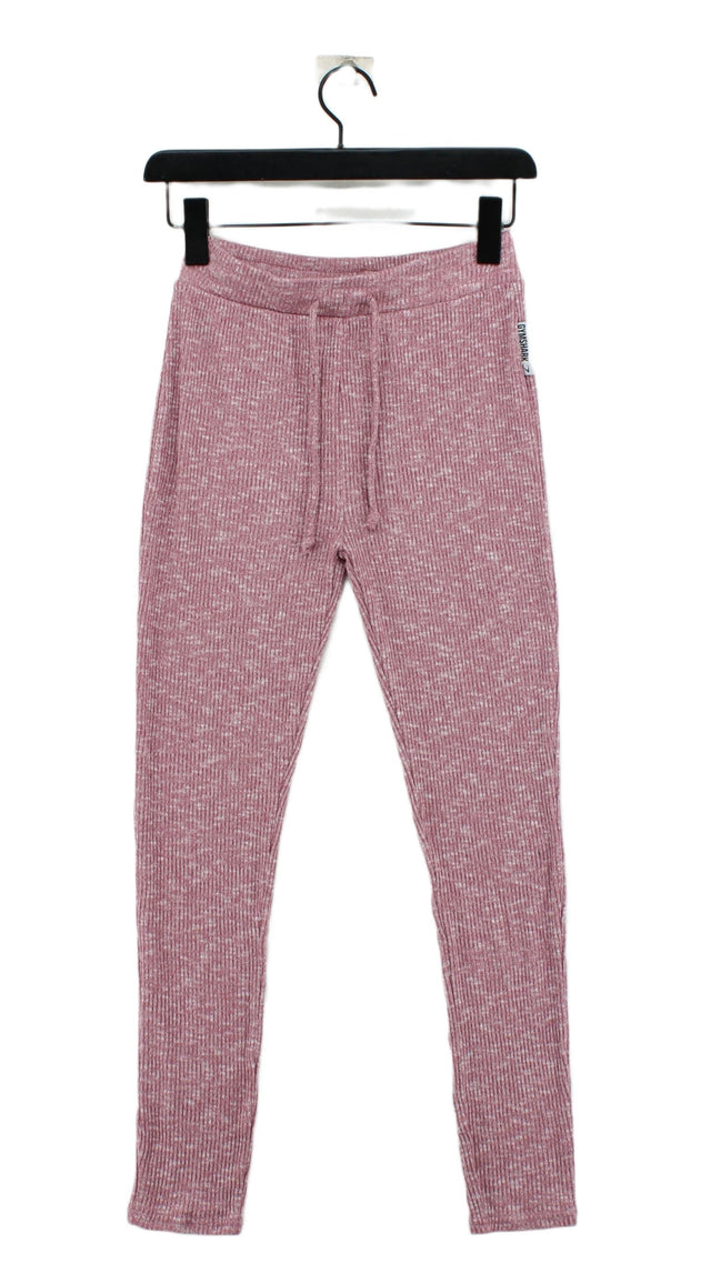 Gymshark Women's Leggings S Pink Polyester with Elastane, Viscose