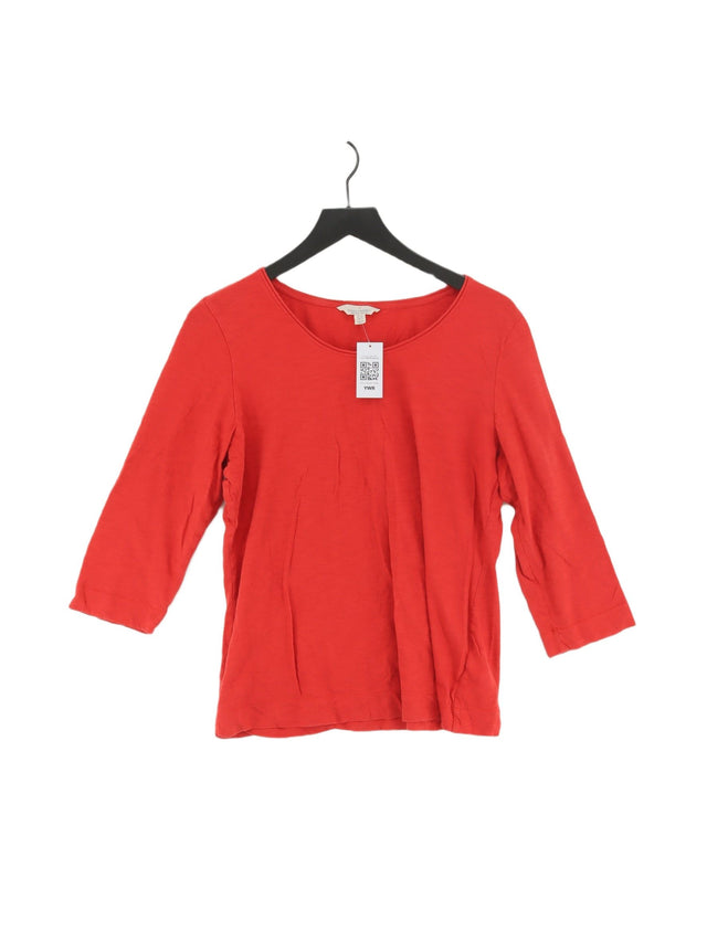 Seasalt Women's T-Shirt UK 16 Orange 100% Cotton