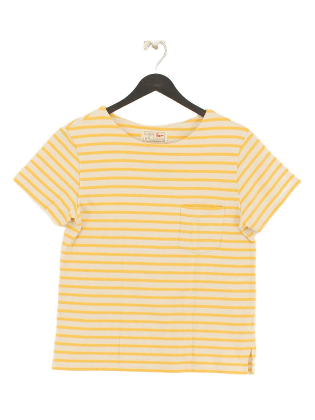 Aubin & Wills Women's T-Shirt XS Yellow 100% Cotton