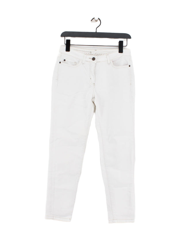 Boden Women's Jeans UK 10 White Cotton with Elastane