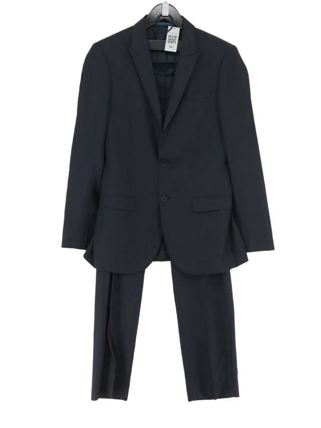 Sleek Street Men's Two Piece Suit Chest: 36 in; Waist: 30 in Blue 100% Other