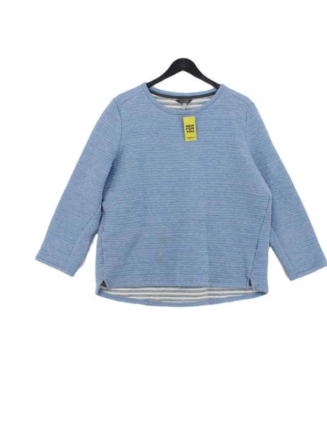 Joules Women's Jumper UK 14 Blue Cotton with Polyester