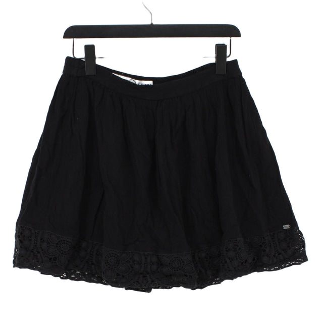Superdry Women's Midi Skirt M Black 100% Viscose