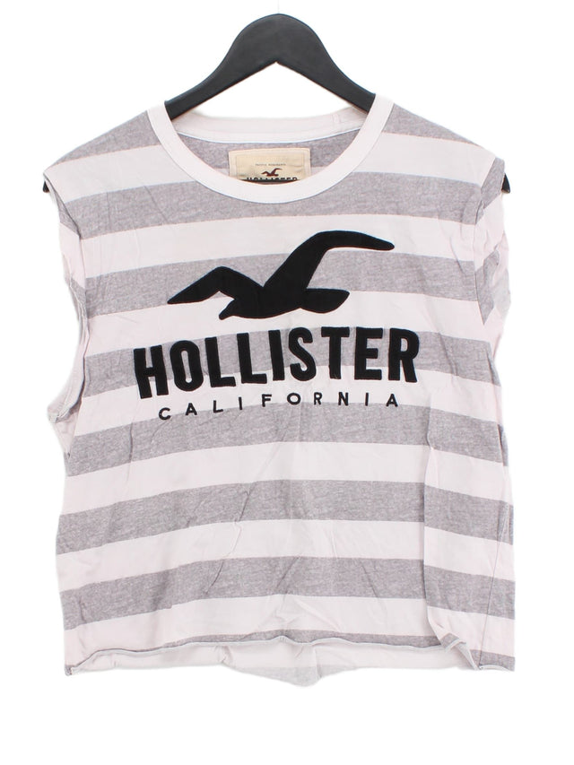 Hollister Women's T-Shirt M Grey 100% Other