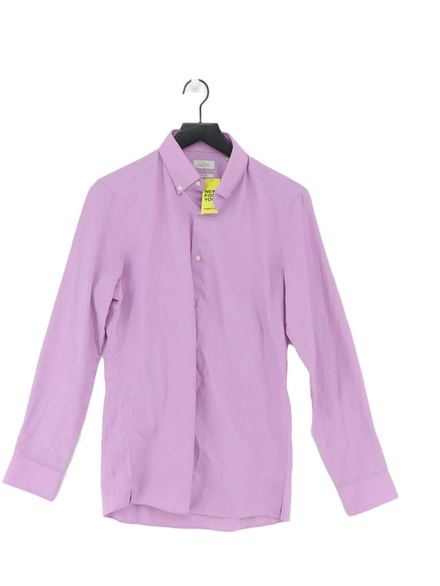 Next Men's Shirt Chest: 39 in Purple Cotton with Polyester