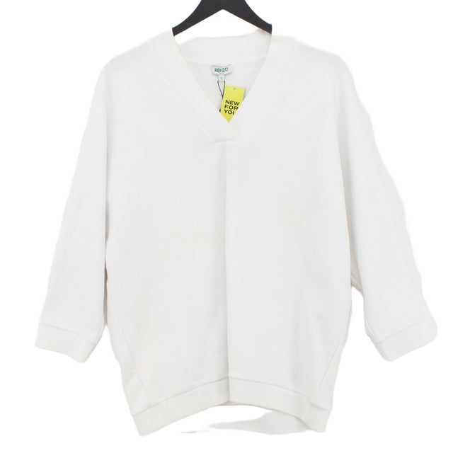 Kenzo Women's Jumper S White 100% Cotton
