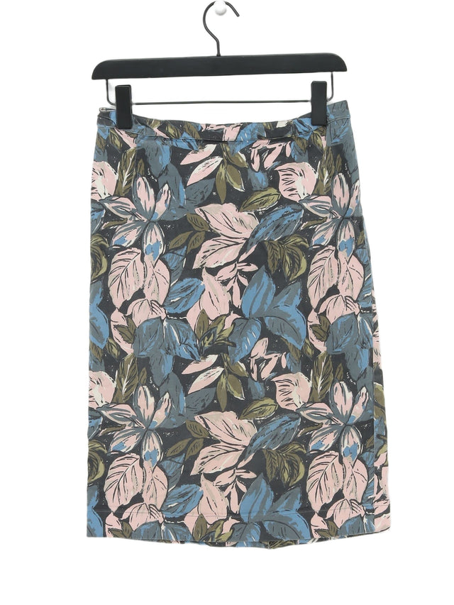 People Tree Women's Midi Skirt UK 12 Multi 100% Cotton