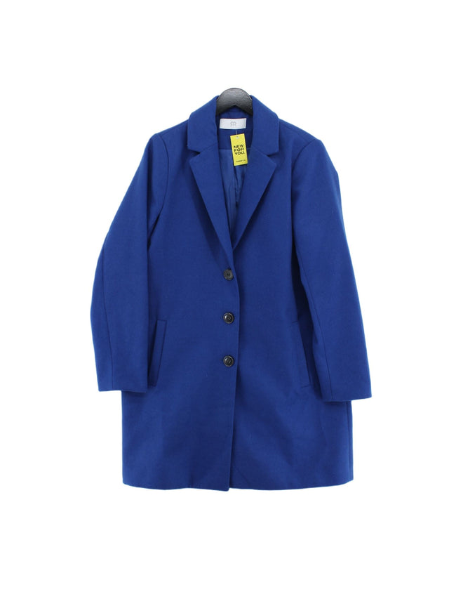 La Redoute Women's Coat UK 18 Blue Polyester with Elastane, Viscose