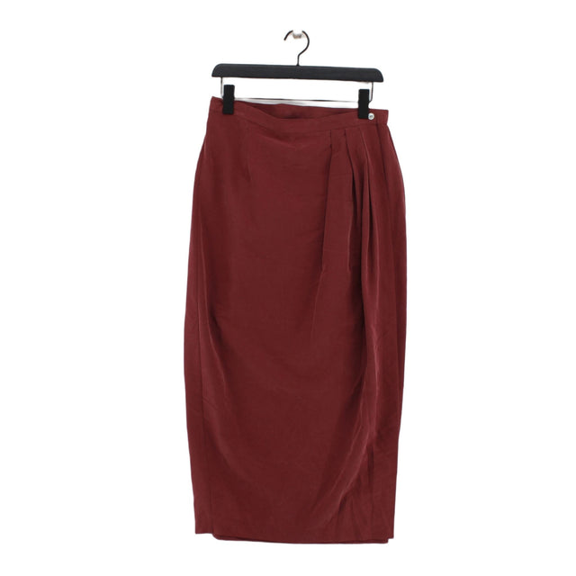 Monsoon Women's Maxi Skirt UK 16 Red Lyocell Modal with Polyester