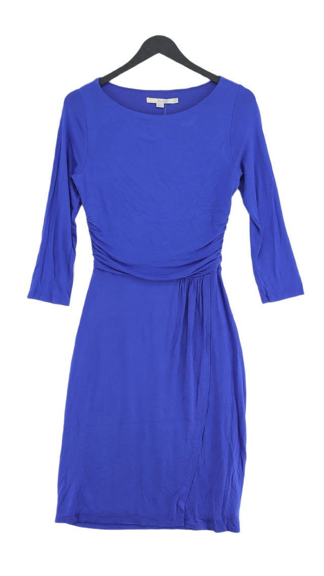 Boden Women's Midi Dress UK 6 Blue Viscose with Elastane, Polyester