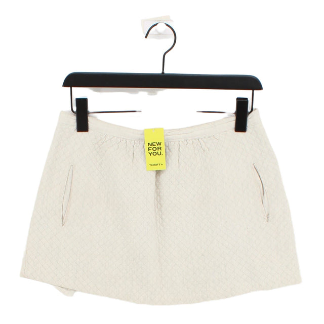 Ba&sh Women's Mini Skirt UK 6 Grey Cotton with Viscose