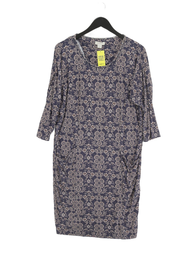 Monsoon Women's Midi Dress UK 10 Blue Viscose with Elastane