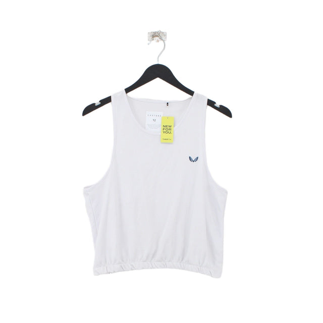 Castore Women's T-Shirt UK 12 White 100% Polyester